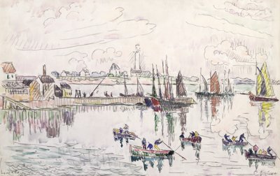 The Port of Lomalo, Brittany by Paul Signac